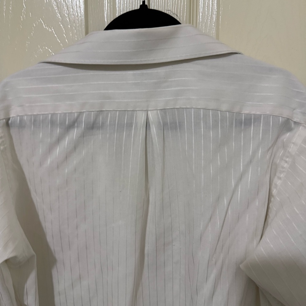 White Button Up Striped Shirt - Picture 8 of 8